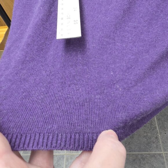 Nurture Sweater Dress Womens XL Purple Knit V Neck Empire Waist 3/4 Sleeve - Picture 10 of 10